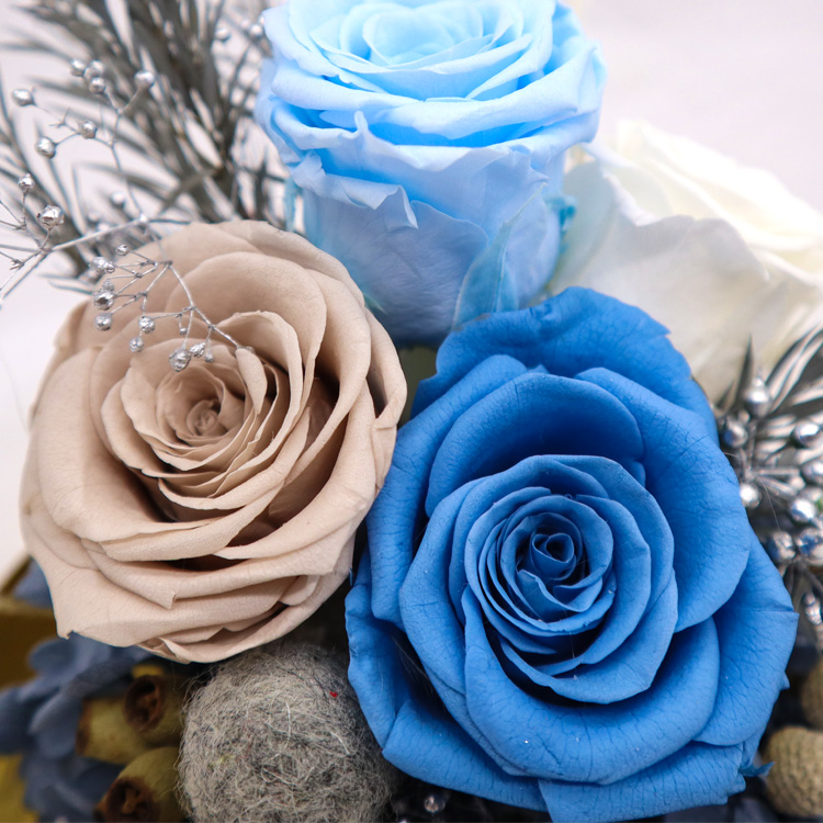 Customized Everlasting Rose In Glass , Valentine'S Day Preserved Roses In Glass