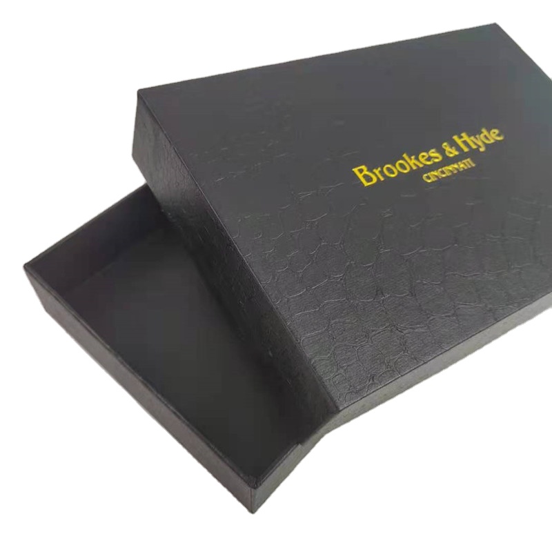 Custom Logo Accepted Men Sweatsuit Verpackung in Large Black Textured Rigid Gift Box
