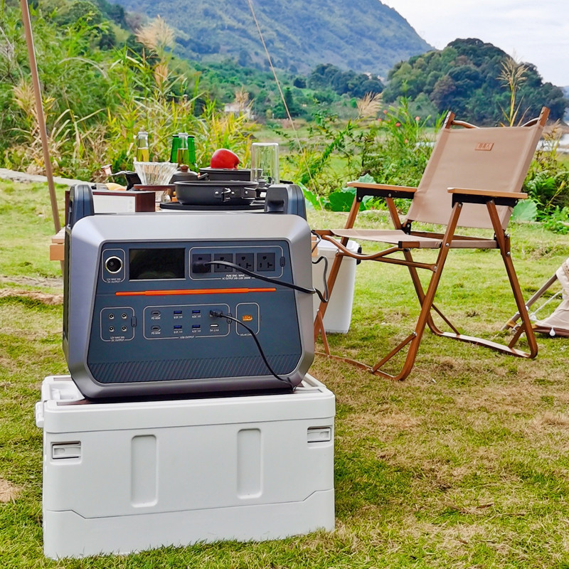 2073AH Powerstation Camping 1200W LED Light Solar Battery Generator