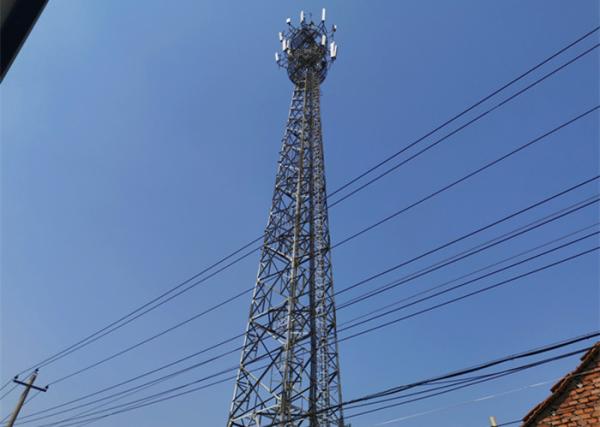 ASTM A36 Steel Communication Tower , Earthquake Resistance Radio / Mobile