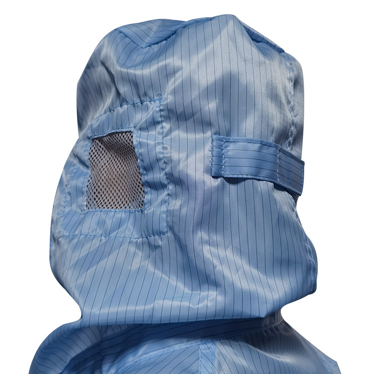 5mm Stripe Polyester Carbon Fiber ESD Smocks Coats For Lab
