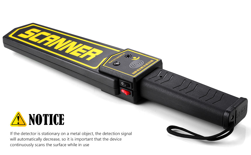 Portable Metal Detector Alarm Hand Held Metal Detector with 9V battery led alarm