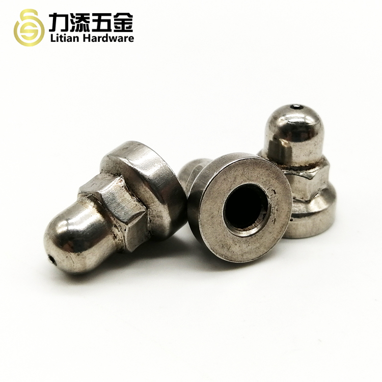 Galvanized Domed Cap Nut DIN1587 Silver For Connector Bolts