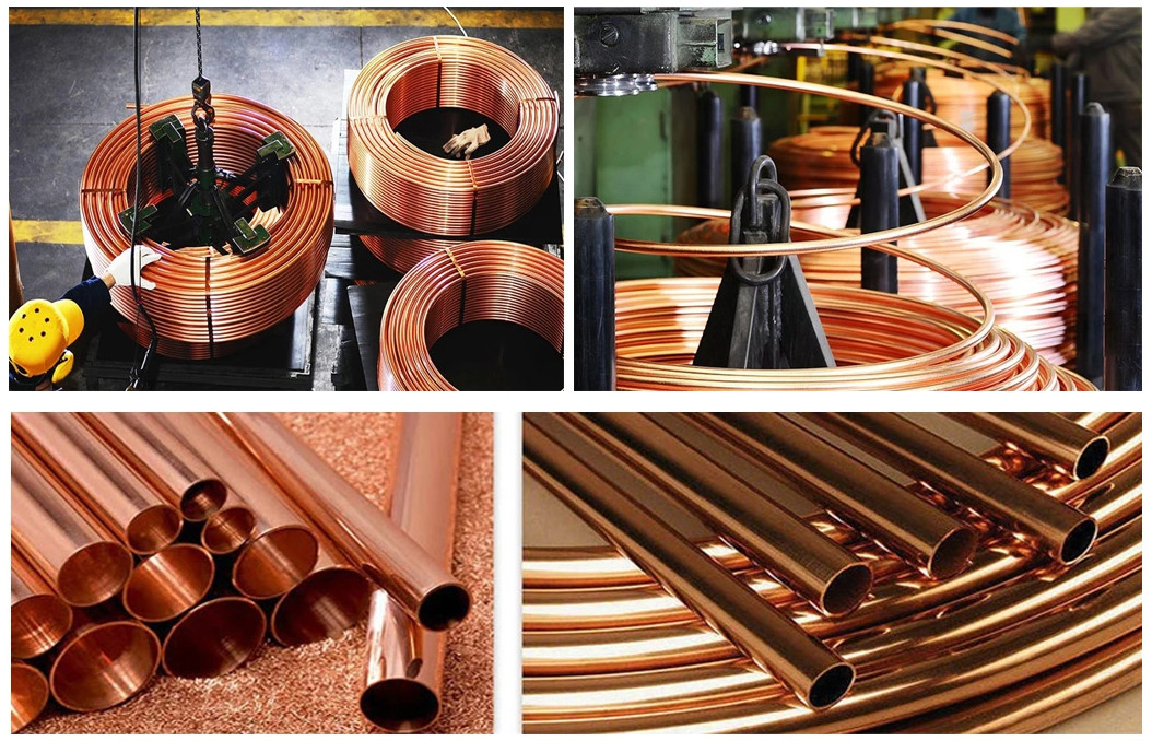 Air Conditioner Connecting Copper Pipe Pancake Copper Material Capillary Coil Tube 120mm