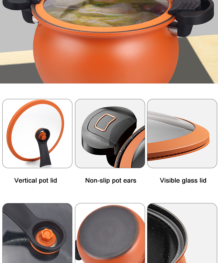 Large Capacity 8L Micro Pressure Pot Maifan Stone Non Stick Coating