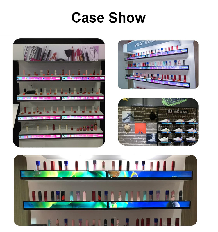 High Brightness Shelf Edge Bar Lcd Monitor Retail Stores Ultra Wide Stretched Displays 49.5Inch