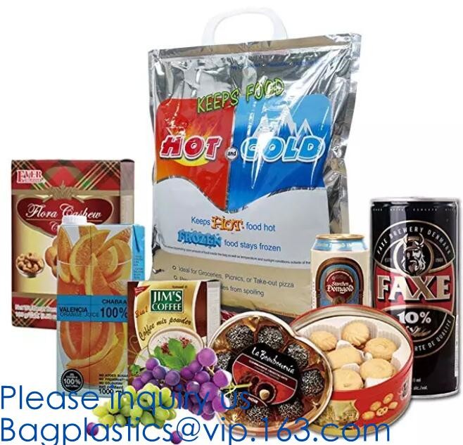 Aluminum Foil Food Use Disposable Cooler Bag Insulated Thermal Bag Organizer Storage Frozen Lunch Bag bagease bagplastic