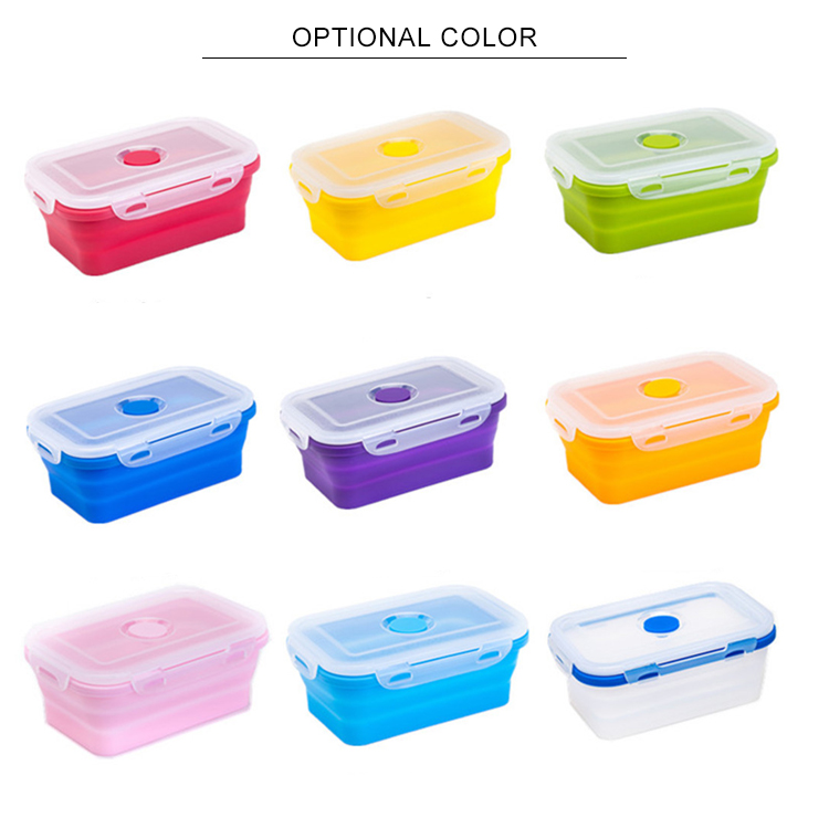 OEM Microwave Safe 1200ML Collapsible Foldable Lunch Box