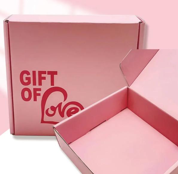 Pink Color Cosmetic Corrugated Packaging Mailer Box Shipping Paper Box Custom