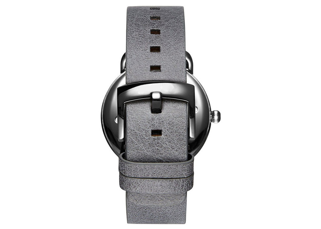 Water Resistant Luxury Stainless Steel Wrist Watch With Leather Band