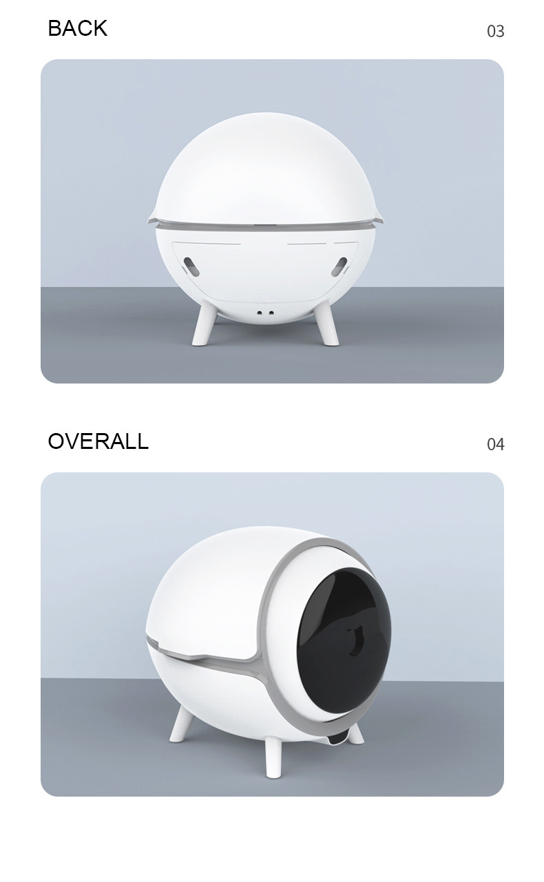 3L Cat Smart Toilet Quiet , ABS Self Cleaning Cat Litter Box