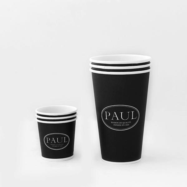 Quality Black 540ml Single Wall Paper Cup 16oz PE Coated Disposable Printed Paper Cups for sale