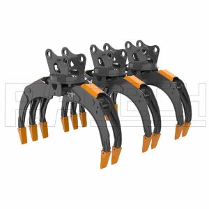 Hydraulic Excavator Rotating Log Grapple, Log Crane With Grapple With Long Using