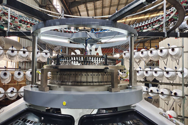 Electrical 34 inch Open Width Circular Knitting Machine Single Jersey