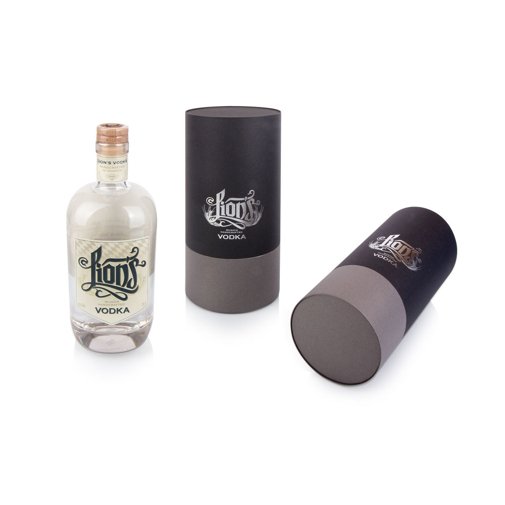 Custom Paper Black Round Gift Cardboard Wine Box