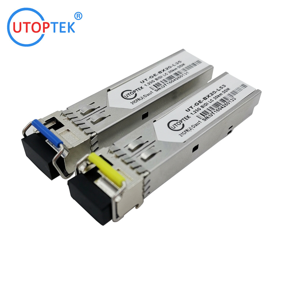 High speed 1.25Gb/s WDM BiDi LC T1310/R1550nm 20km SFP Transceiver compatible cisco/huawei/Ericsson/Mikrotik/Alcatel sfp