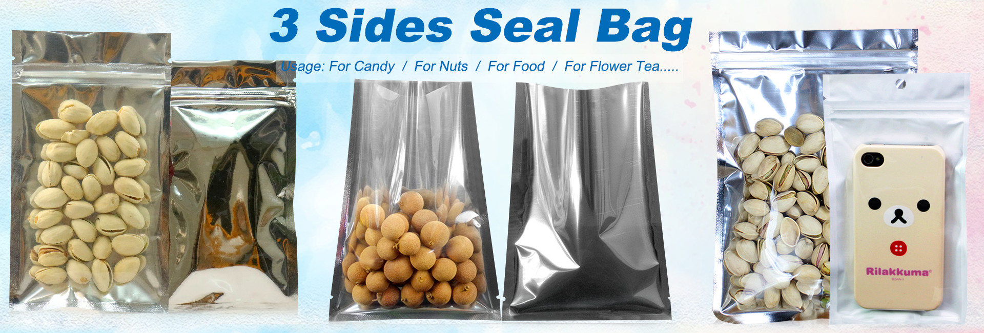 Custom food packaging sous vide aluminum foil vacuum plastic bag