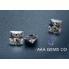 Buy cheap Square Moissanite GH color 7mm 2cts VVS clarity princess cut for wedding ring from wholesalers