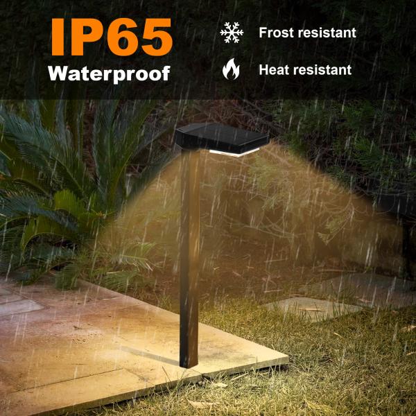 Monocrystalline Silicon Solar Stake Lamp IP65 Waterproof 15 Hours Working Time