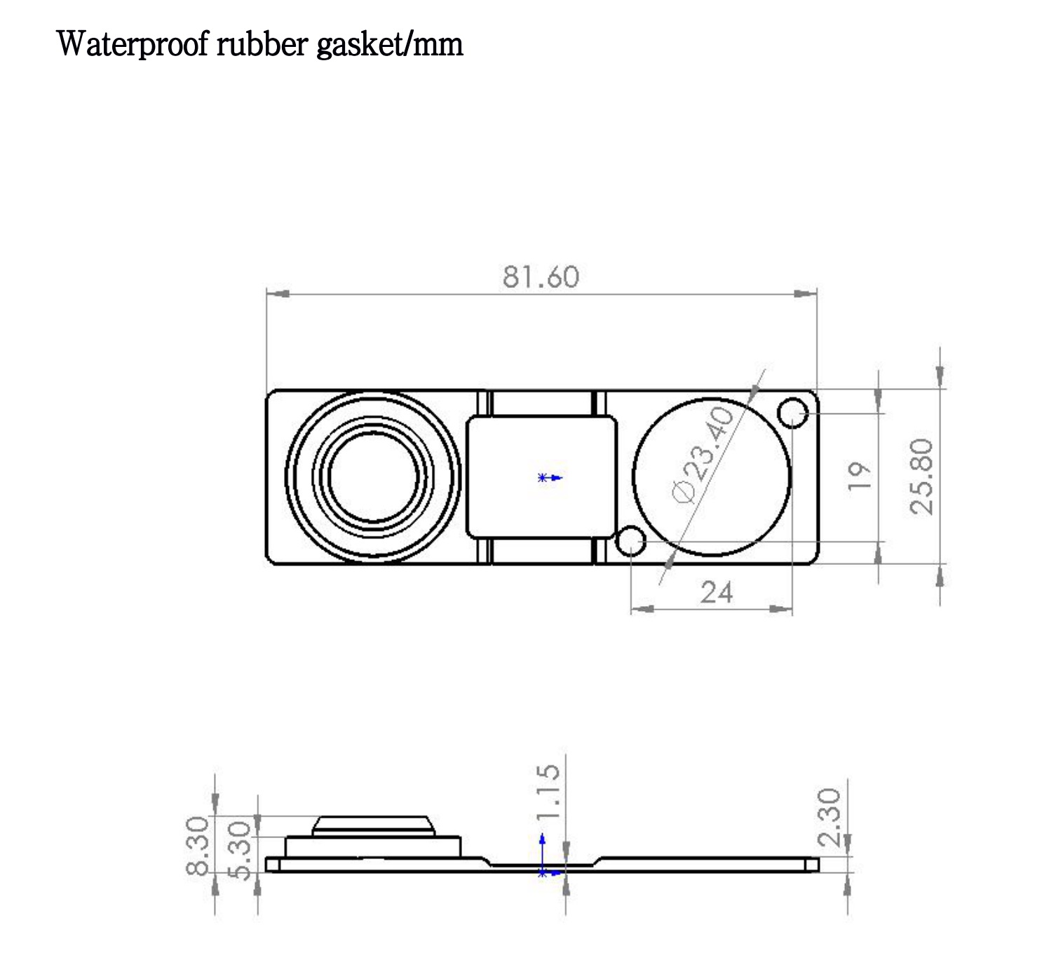 Ip65 3 Pin Female Waterproof Power Connector Black Output Outdoor Powercon