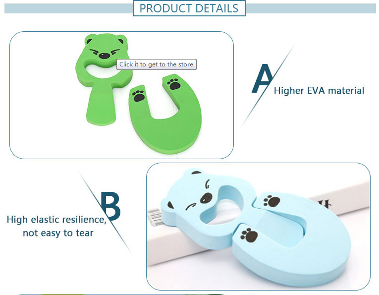 Cute Kid Safe Door Stoppers Ebei-eya Baby Protective Standard Domestic