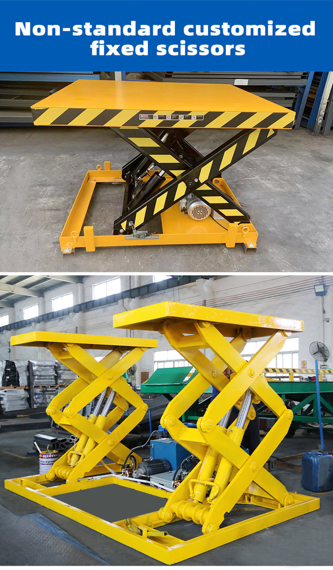 Anti Skid 10T Stationary Scissor Lift Platform With 4650mm Max Height 3