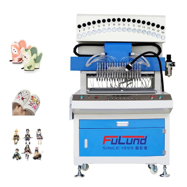Full Automatic Silicone Rubber Patch Making Machine 18 color For Key Chain