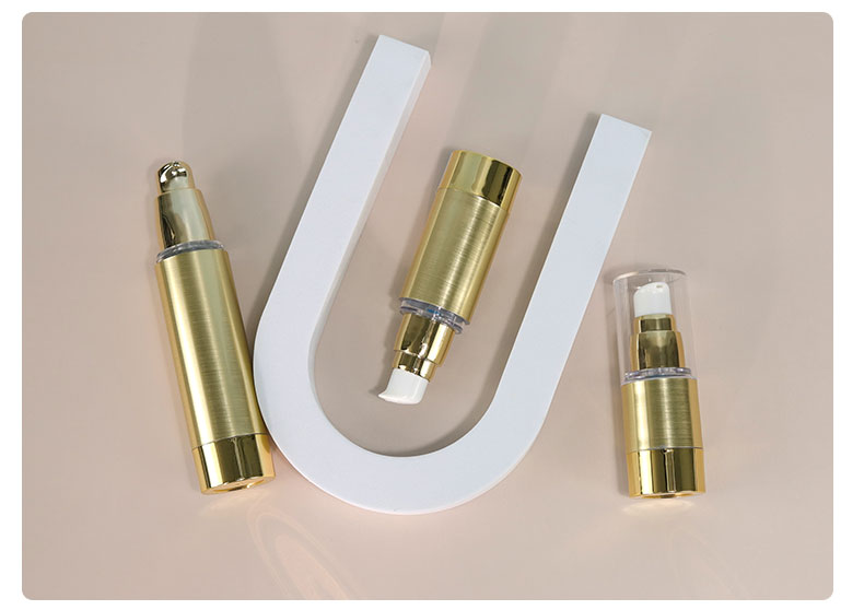 Empty Luxury Airless Pump Bottle 30ml 50ml Cream Vacuum Bottle Brushed Metal Replacement