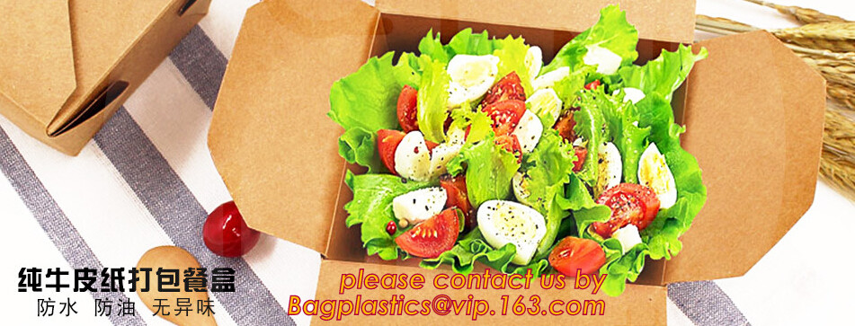 Cheap Cardboard foldable kraft paper lunch box with window,Lunch noodle fast food kraft paper box by customized logo pri