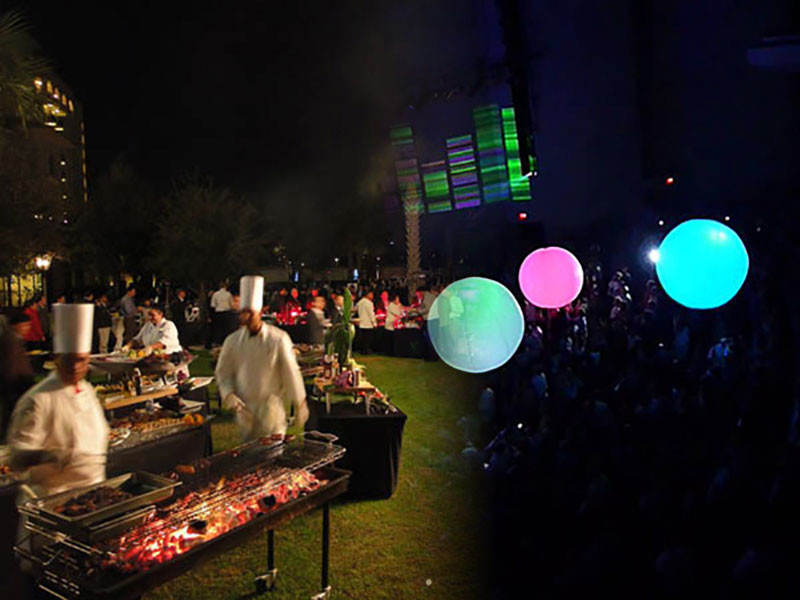 2m Inflatable Balloon LED Light 240W Air - Inflated Air Remote Controller