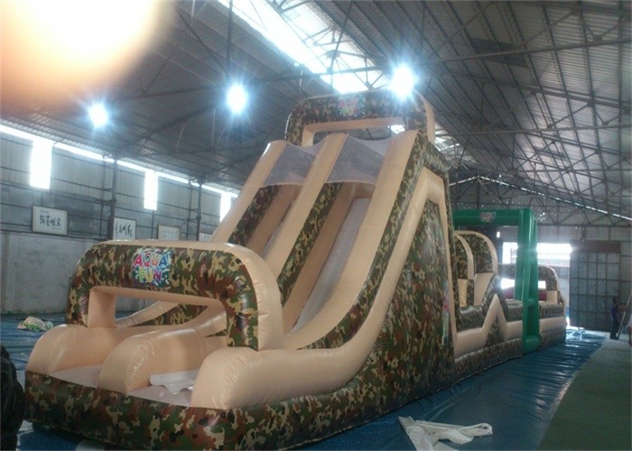 Huge Inflatable Obstacle Course For Adults , Inflatable Outdoor Play Equipment