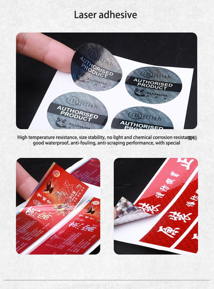 Coated Paper Self Adhesive Label Sticker Transparent Gold Stamping