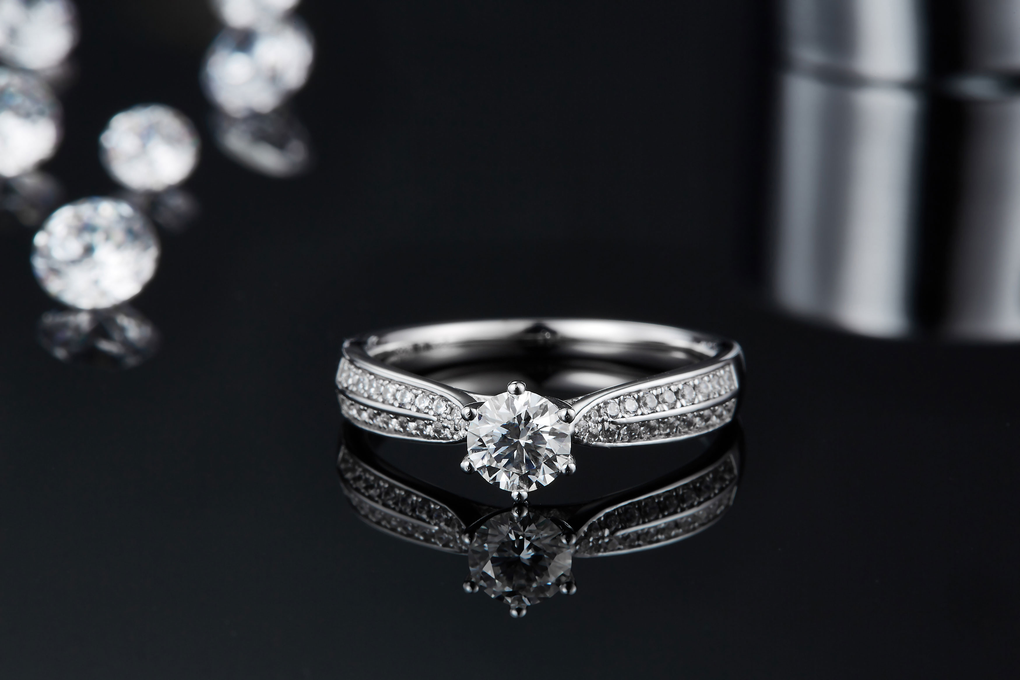 9K Gold Jewelry Minimalist Designs Moissanite 925 Silver Ring Set