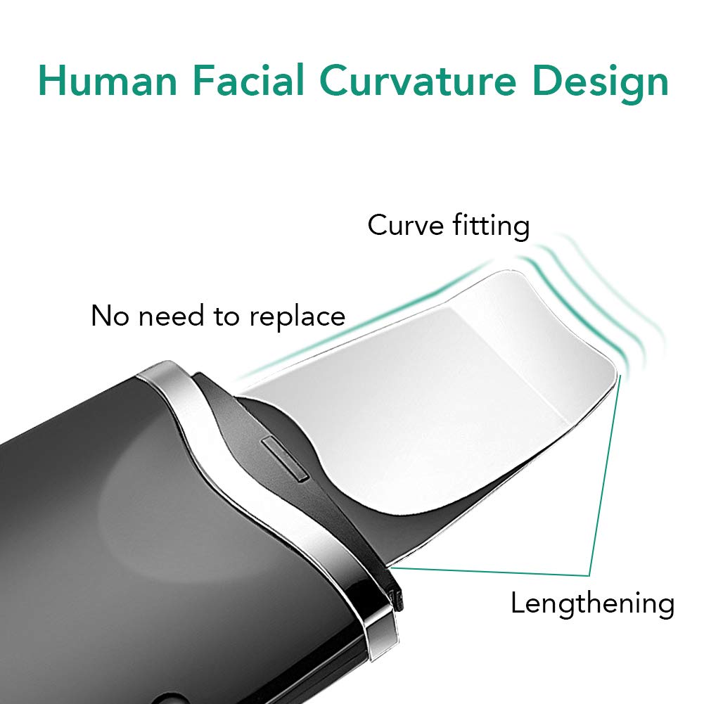 Rechargeable Ultrasonic Skin Scrubber Facial Beauty Machine Skin Peeling Shovel