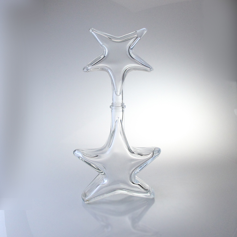 Special Shaped Whisky Vodka and Brandy Glass Bottle with Cork Top Finish Made of Glass