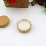 Custom Round Cosmetic Bottle Caps Non Spill Cream Bottle Wooden Lid