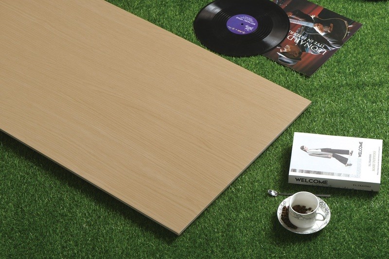 Textured Tiles 24"X48" Yellow Wood Like Porcelain Tile And Interior Floor Water-Proof Tiles For Office