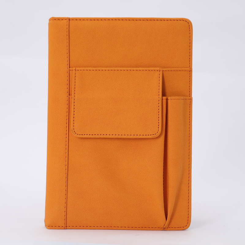 Printed Style Custom A5 Pu Leather Office Journal with Pen Holder and Phone Pocket