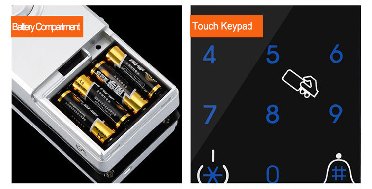 Password Finger Touch Door Lock , Keyless Fingerprint Scanner Door Lock