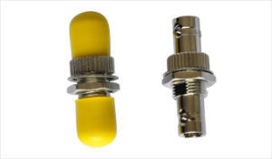 Yellow Simplex St To St Adapter Fiber Optic Metal Materials For Ftth Network
