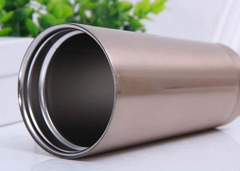 500ml 304 Stainless Steel Straw Cup , Creative Office Portable Straw Cups