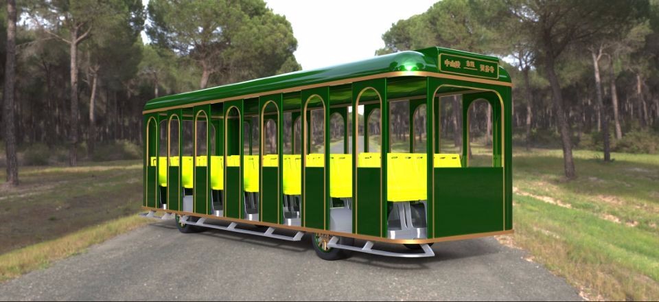 42 Seats Electric Trackless Train , Electric Tourist Train For Outside Recreation