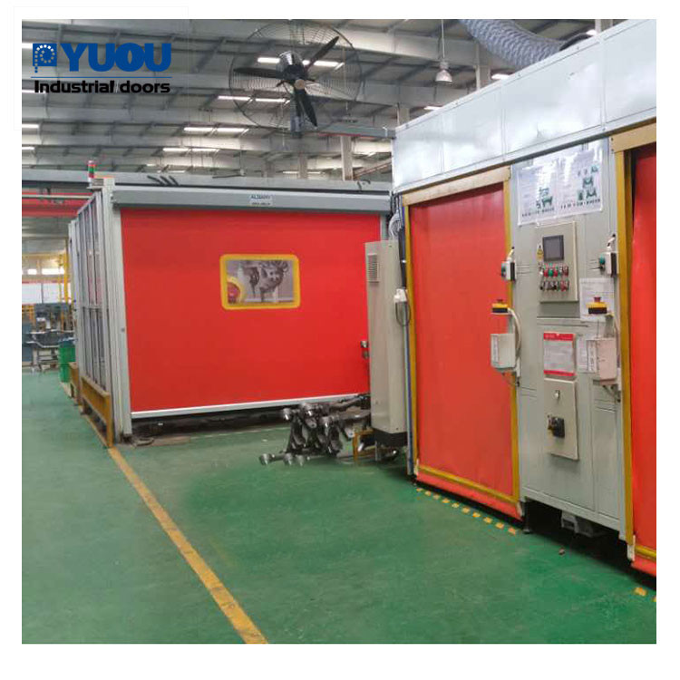 Air Tight 5*5m Quick Roll Up Doors PVC Fabric Fireproof For Pharmaceutical Factory