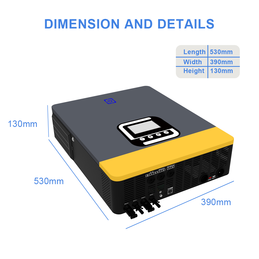 8KVA 8KW 48V Pure Sine Wave MPPT Solar Hybrid Inverter 220V 230V 240V