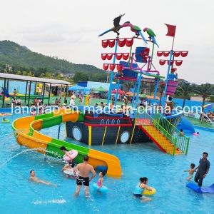 Fiberglass Water Park Water Sprinkler Playground With Children Slides