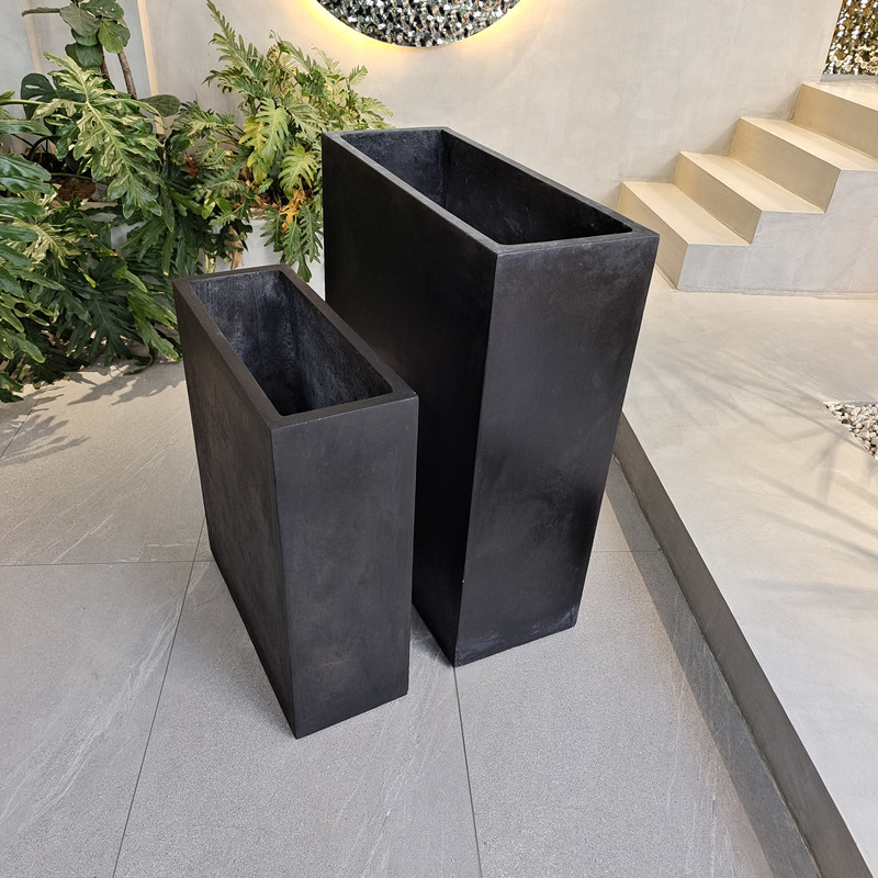 Frost Resistant Round Shape Fiber Clay Planter For Hotel