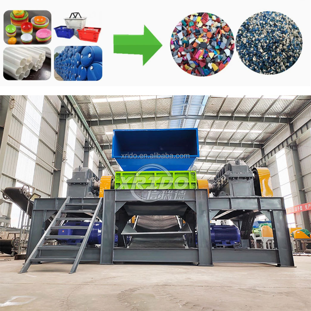 Industrial Metal Shredder Plastic Film Plastic Shredder Machine Waste Plastic pp Pe Baled Film Shredder