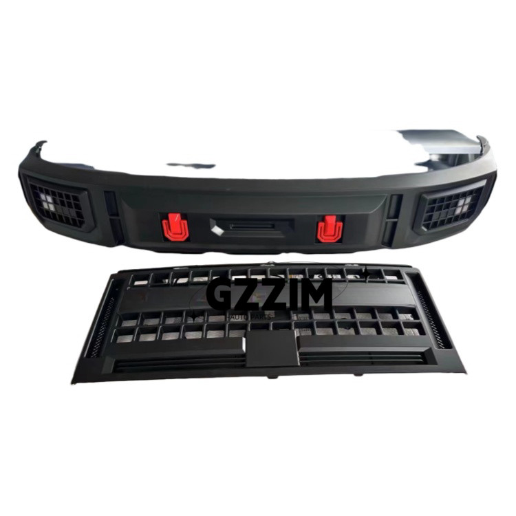 Car Body Kit Mitsubishi Triton 2024 Front Bumper Guard With Grille Plastic With Black