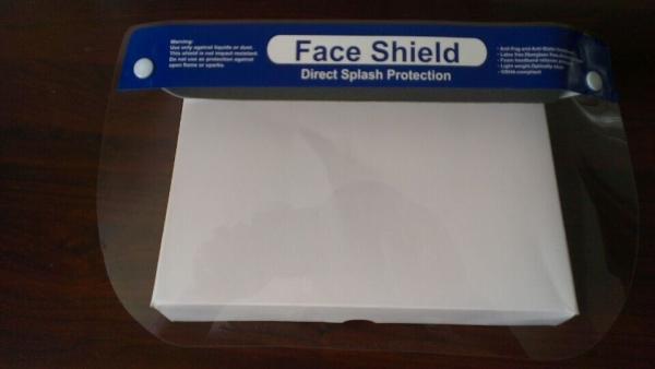Transparent CE FDA Anti Splash ASTM F2100 Disposable Face Shield With PET