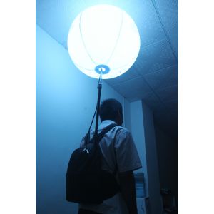 Custom Inflatables Walking Backpack Balloon With Light For Advertising
